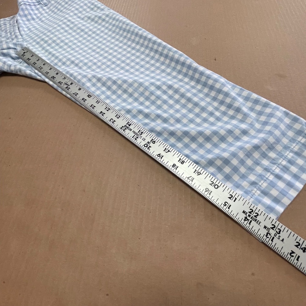 Talbots Women's Petite Size 4P Blue Gingham Perfect Crop Coastal Chinos Beach - Picture 12 of 15